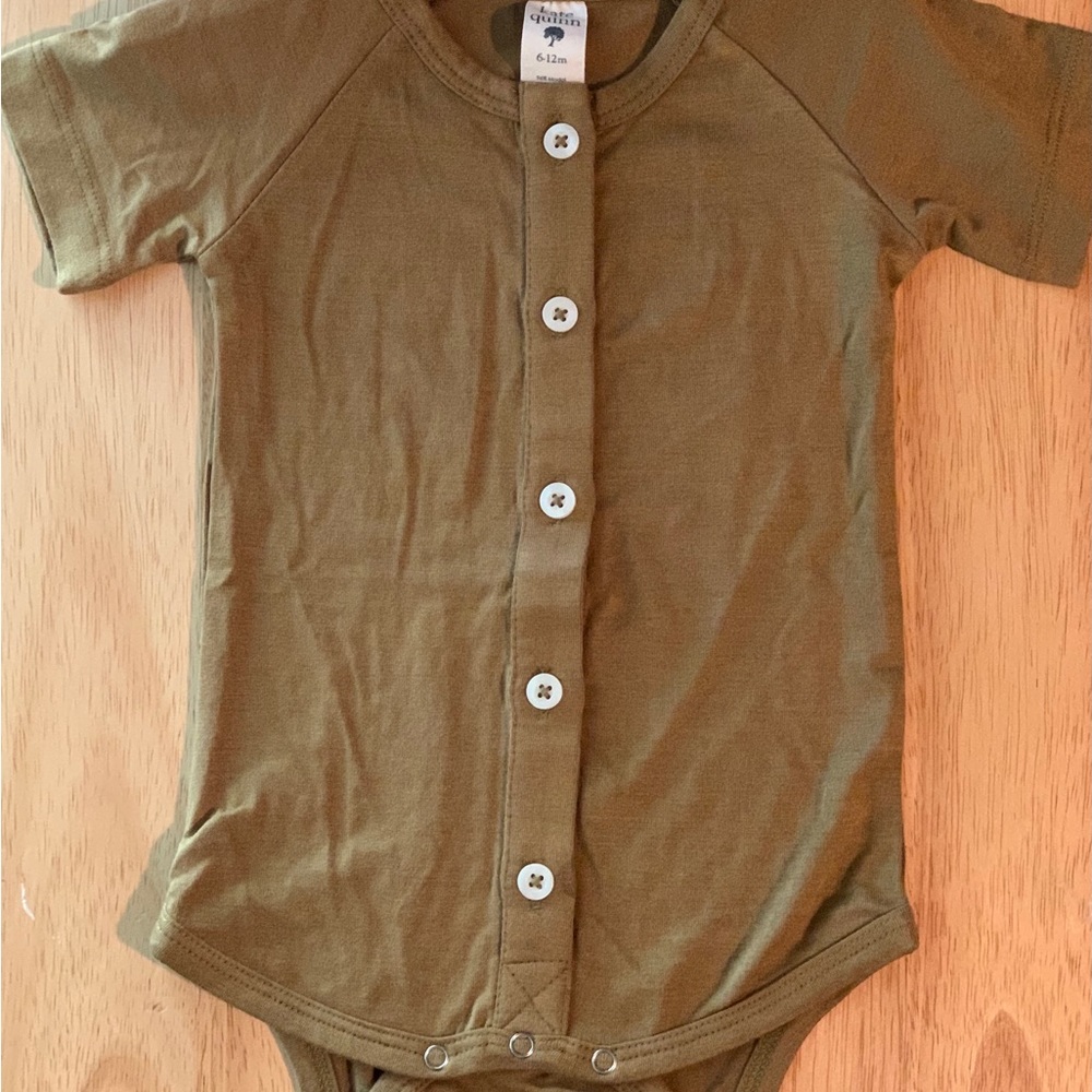 Brand New! Kate Quinn super soft bodysuit | walnut | lenzing modal - 6-12m × 1